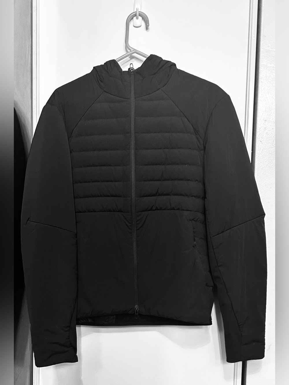 lululemon athletica Black Quilted Hooded Puffer Jacket
